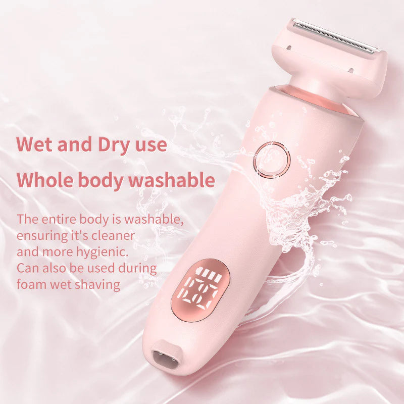 2 in 1 Hair Removal Epilator USB Rechargeable Trimmer Women Body Razor Face Leg Armpit Bikini Hand Pubic Shaver Hair Remover