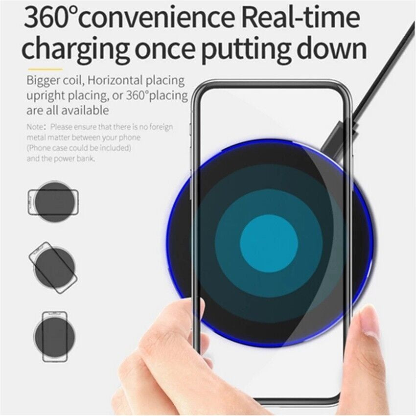 15W Max Wireless Fast Charger Charging Pad for Samsung Phone Buds Iphone Airpods