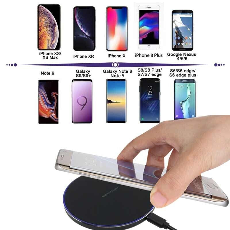 15W Max Wireless Fast Charger Charging Pad for Samsung Phone Buds Iphone Airpods